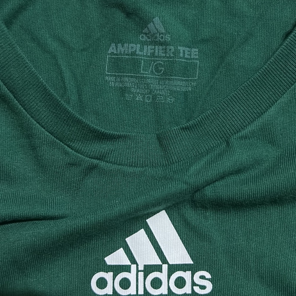 Adidas Women’s T Shirt Size Large New With Tags Green, Cotton - Picture 3 of 3